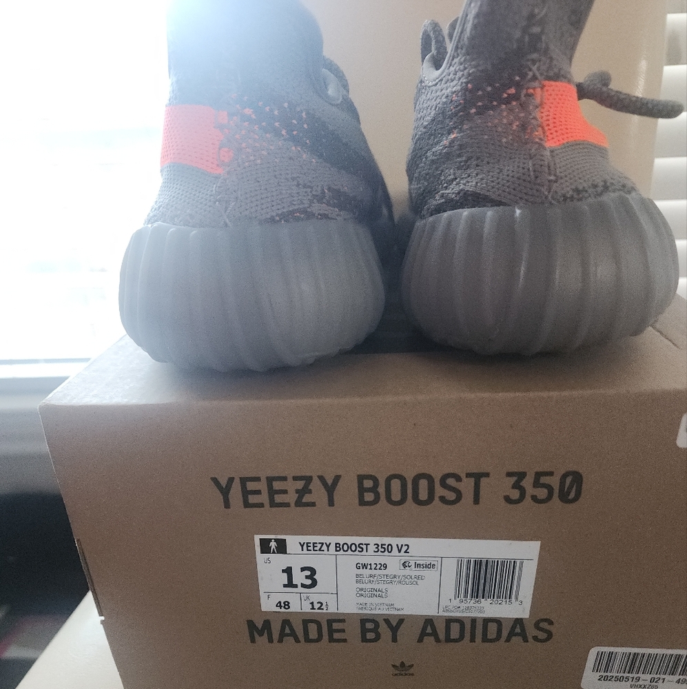 Adidas Yeezy Boost 350 V2 in Gray and Orange